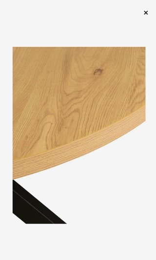 Mesa redonda madera y metal negro