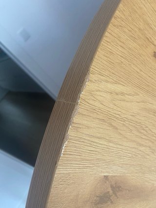 Mesa redonda madera y metal negro
