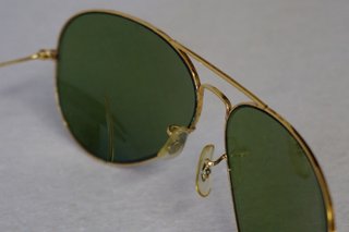 Gafas Ray Ban Aviator B&L 70s Doradas Verdes u.s.a