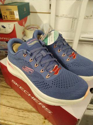 Zapatillas Skechers Mujer Azul/Rosa Talla 37