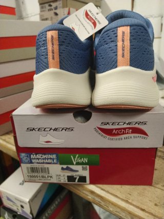Zapatillas Skechers Mujer Azul/Rosa Talla 37