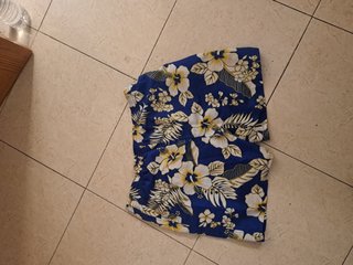 Bañador estampado floral azul