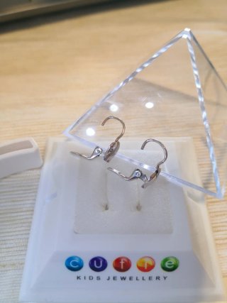Pendientes oro blanco niña elefante marca Cutie