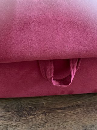 Sofá modular rojo de ante