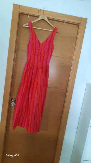 Vestido midi rayas Zara