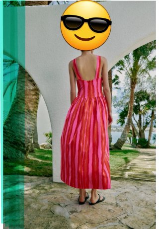 Vestido midi rayas Zara
