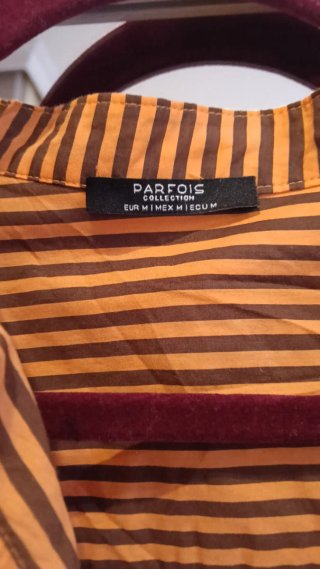 Camisola Parfois Rayas Naranja y Marrón