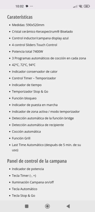 Placa inducción Pando PI 3300W 4 zonas cocción