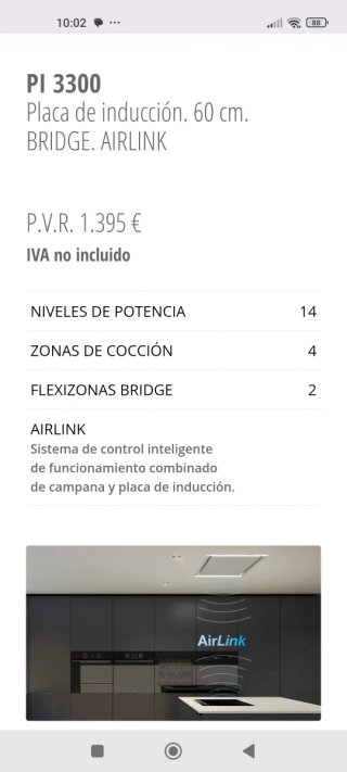 Placa inducción Pando PI 3300W 4 zonas cocción