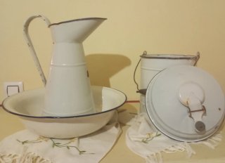 Juego Aguamanil, Pangana y Cubo Higiénico