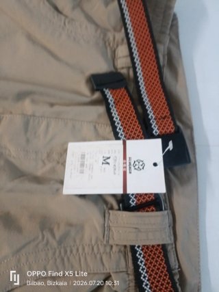 Pantalones desmontables hombre beige