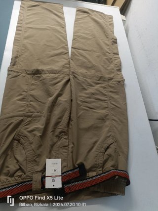 Pantalones desmontables hombre beige