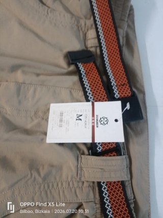 Pantalones desmontables hombre beige