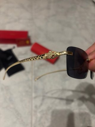 Occhiali/Sunglasses Cartier Pantera Oro Nero