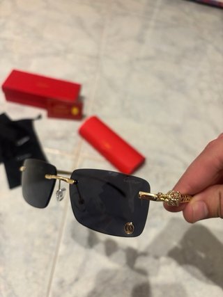 Occhiali/Sunglasses Cartier Pantera Oro Nero