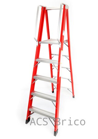 Escalera Fibra Tijera 2x5 - 1,42 Metros - 10401 - Mader