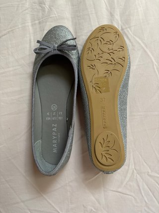 Manoletinas Marypaz plateadas talla 37