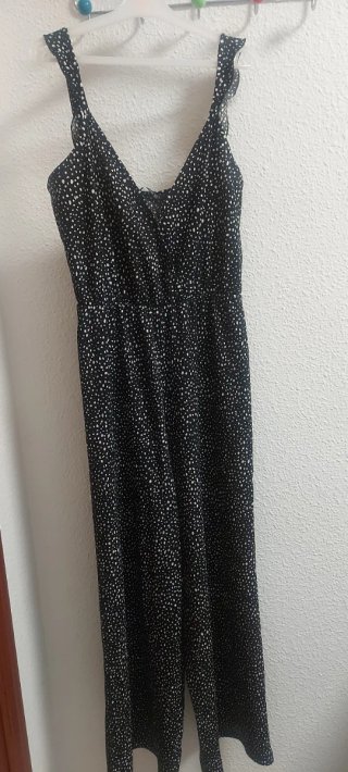 Mono negro estampado lunares Stradivarius