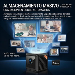 Mini Cámara WiFi HD Espía Detección Movimiento