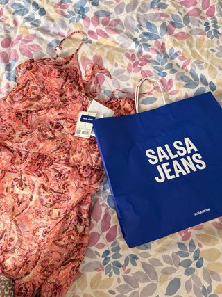 Vestido de Salsa con tirantes súper favorecedor!!
