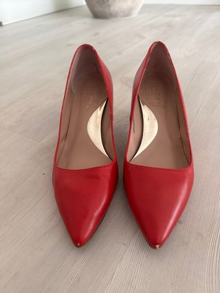 ZENDRA Zapatos Tacón Piel Rojo Talla 37