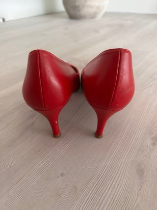 ZENDRA Zapatos Tacón Piel Rojo Talla 37