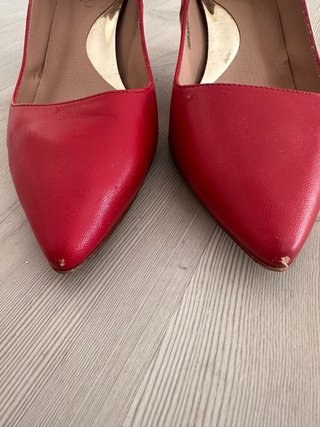 ZENDRA Zapatos Tacón Piel Rojo Talla 37