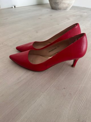 ZENDRA Zapatos Tacón Piel Rojo Talla 37