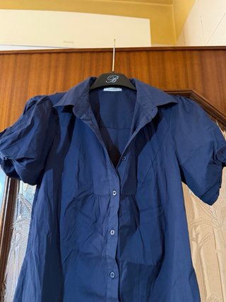 Camicia Pinko blu manica corta