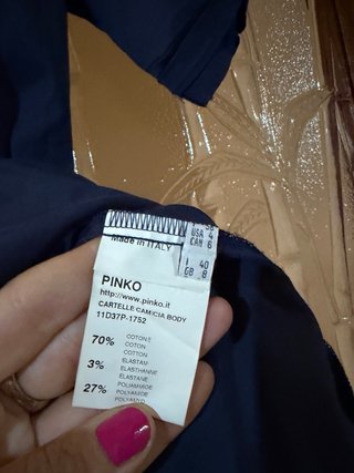Camicia Pinko blu manica corta