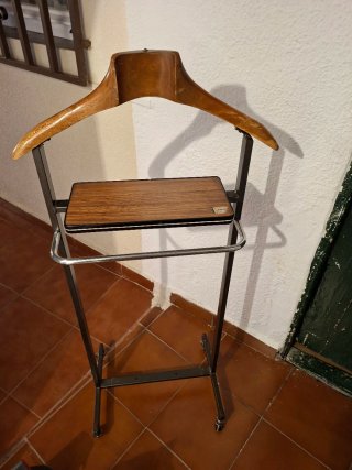 Galán de noche vintage madera y metal