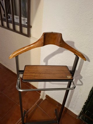 Galán de noche vintage madera y metal