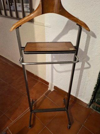 Galán de noche vintage madera y metal