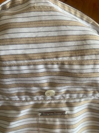 Camisa Pedro del Hierro rayas beige y blanco