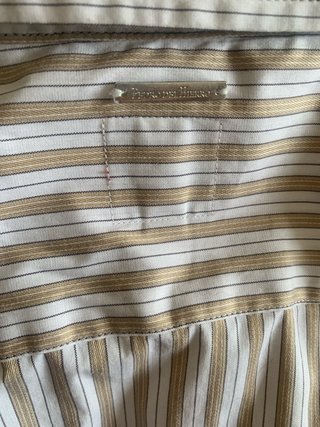 Camisa Pedro del Hierro rayas beige y blanco