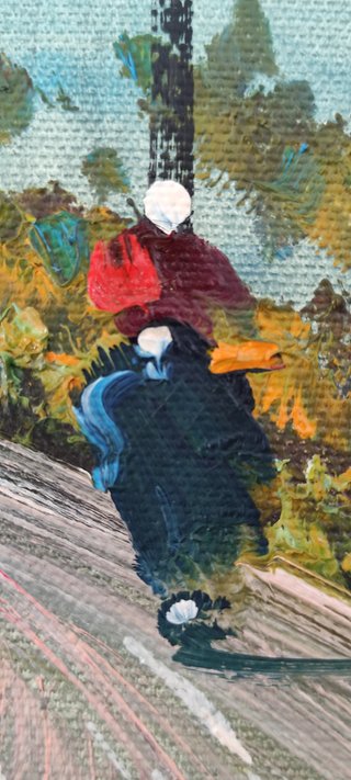 Quadro Dipinto Olio su Tela - Paesaggio Rurale