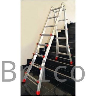 Escalera Telescópica Aluminio 5+5 Pestaña