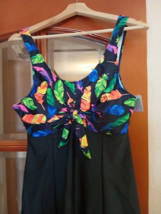 Bañador Tankini Mujer Plumas Multicolor