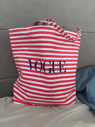 Bolso Vogue Rayas Rojas y Blancas