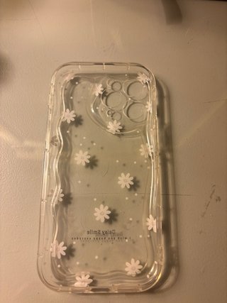 Funda iPhone 14 Pro Transparente Flores