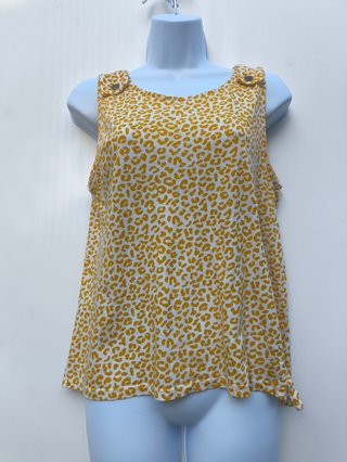 Camiseta sin mangas con estampado de leopardo