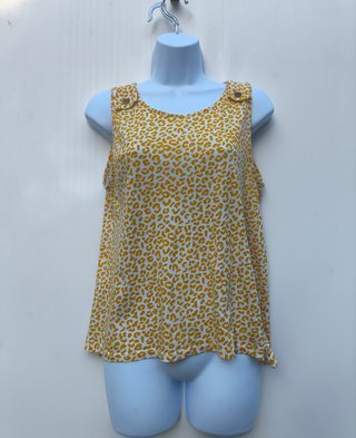 Camiseta sin mangas con estampado de leopardo