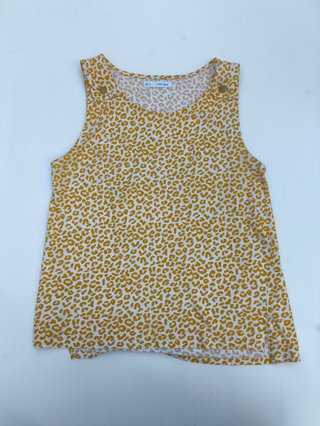 Camiseta sin mangas con estampado de leopardo