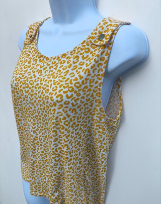 Camiseta sin mangas con estampado de leopardo