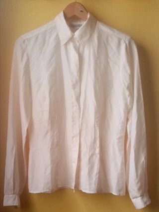 Camisa de seda blanca