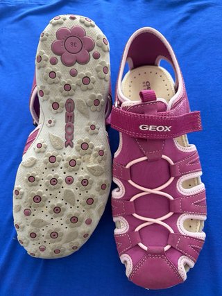 Sandalias Geox Verano Mujer Rosa/Blanco