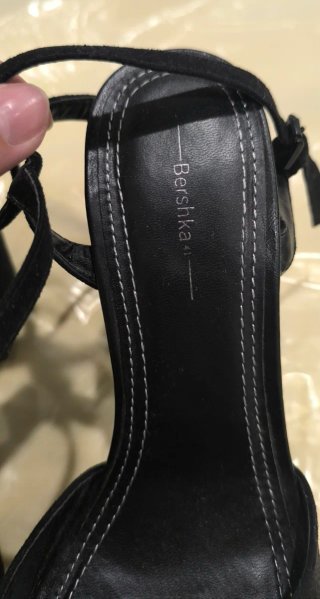 Sandalias Plataforma Negras Bershka T. 41