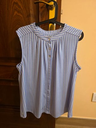 Blusa Milano Rayas Azules Talla L