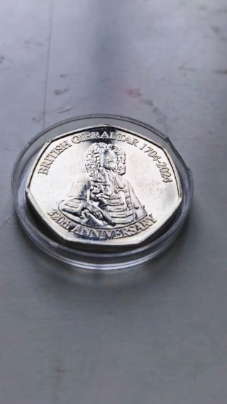 Moneda Gibraltar 320 Aniversario 1704-2024