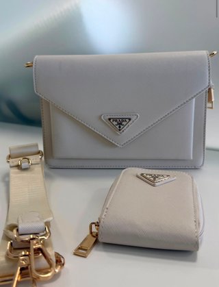 Bolso Prada Beige/Blanco